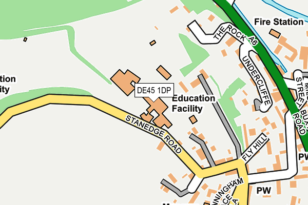 DE45 1DP map - OS OpenMap – Local (Ordnance Survey)