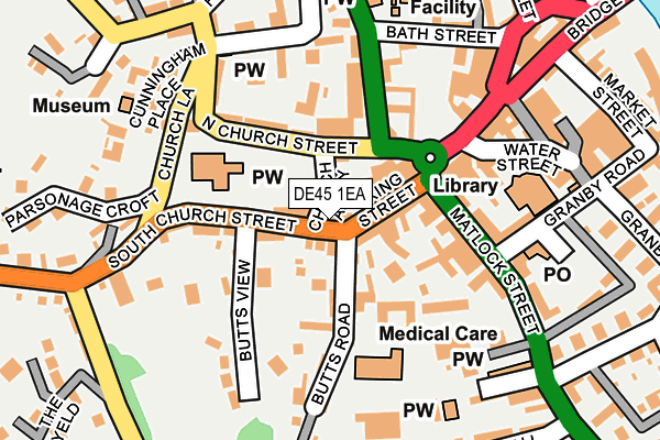 DE45 1EA map - OS OpenMap – Local (Ordnance Survey)