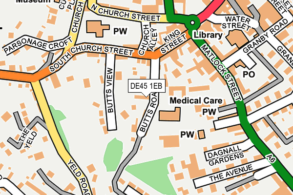 DE45 1EB map - OS OpenMap – Local (Ordnance Survey)