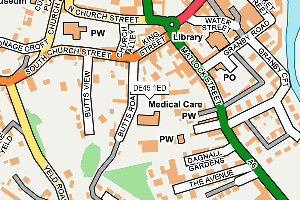 DE45 1ED map - OS OpenMap – Local (Ordnance Survey)