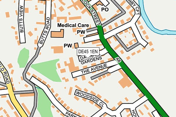 DE45 1EN map - OS OpenMap – Local (Ordnance Survey)