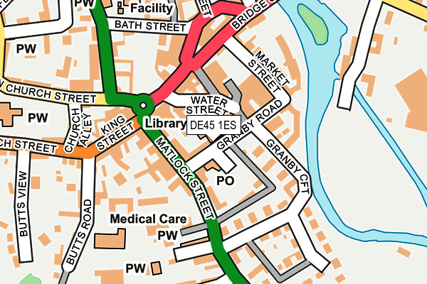 DE45 1ES map - OS OpenMap – Local (Ordnance Survey)