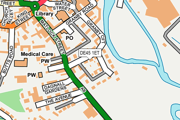 DE45 1ET map - OS OpenMap – Local (Ordnance Survey)