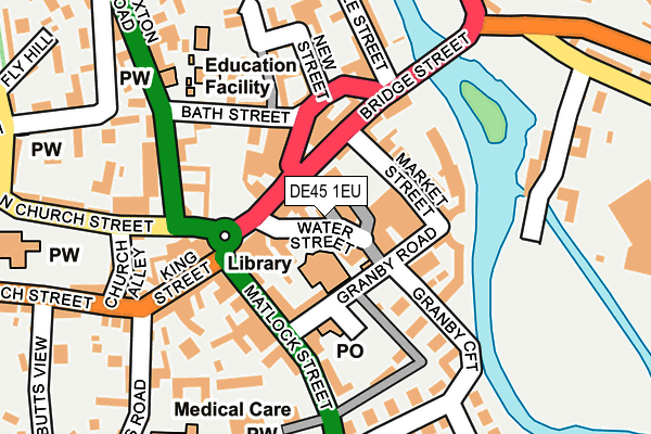 DE45 1EU map - OS OpenMap – Local (Ordnance Survey)