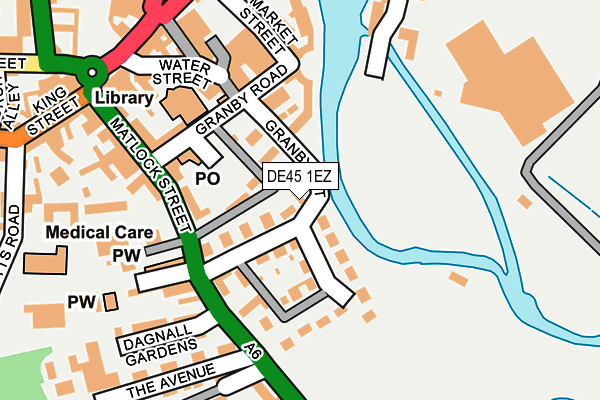 DE45 1EZ map - OS OpenMap – Local (Ordnance Survey)
