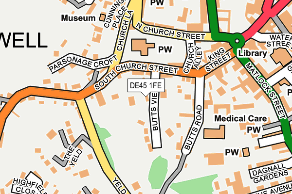 DE45 1FE map - OS OpenMap – Local (Ordnance Survey)