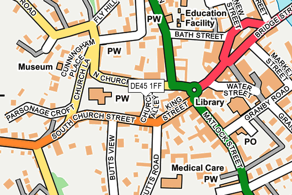 DE45 1FF map - OS OpenMap – Local (Ordnance Survey)