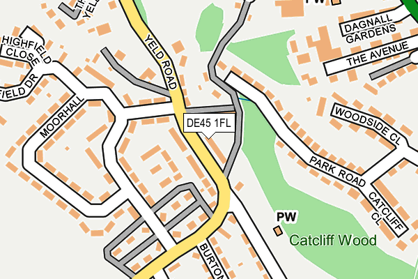 DE45 1FL map - OS OpenMap – Local (Ordnance Survey)