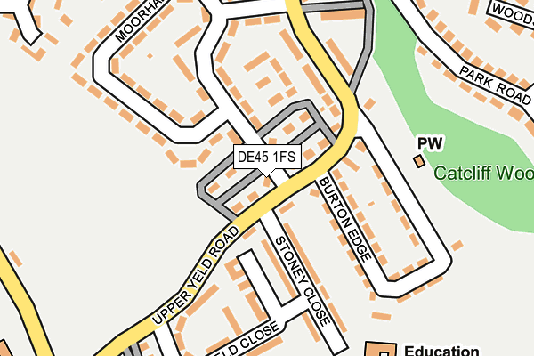 DE45 1FS map - OS OpenMap – Local (Ordnance Survey)