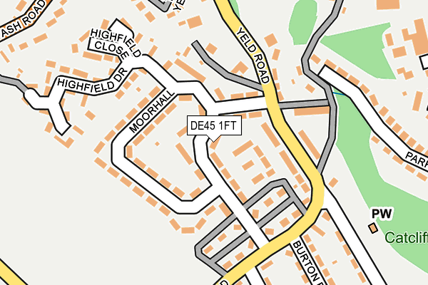 DE45 1FT map - OS OpenMap – Local (Ordnance Survey)
