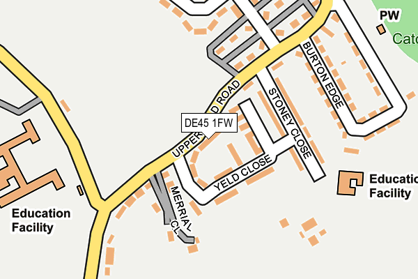 DE45 1FW map - OS OpenMap – Local (Ordnance Survey)