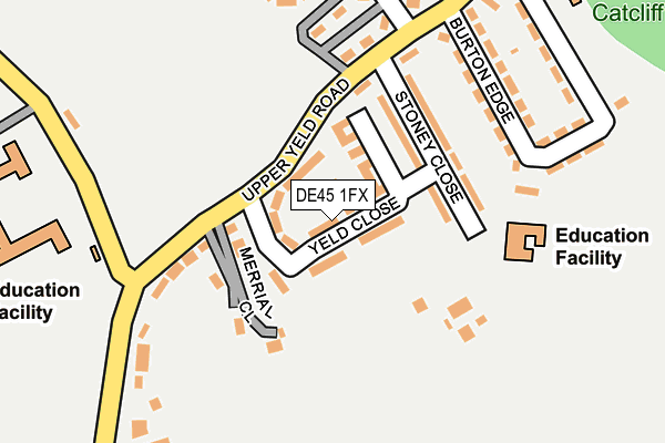 DE45 1FX map - OS OpenMap – Local (Ordnance Survey)