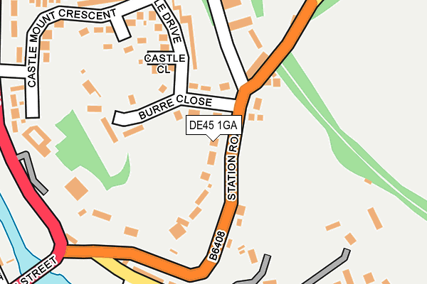 DE45 1GA map - OS OpenMap – Local (Ordnance Survey)