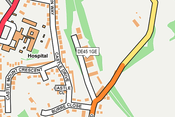 DE45 1GE map - OS OpenMap – Local (Ordnance Survey)