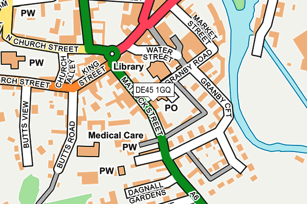 DE45 1GQ map - OS OpenMap – Local (Ordnance Survey)