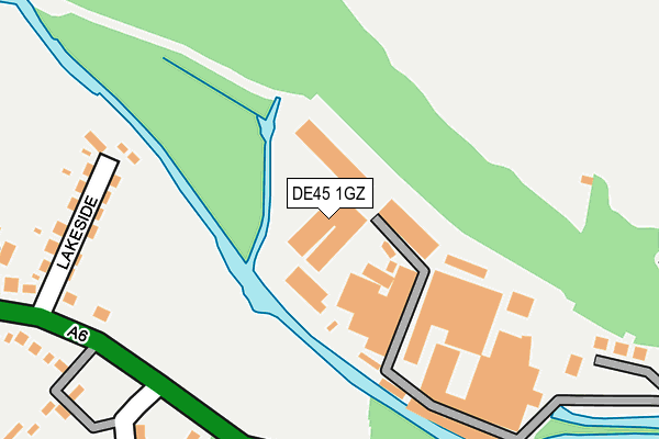 DE45 1GZ map - OS OpenMap – Local (Ordnance Survey)