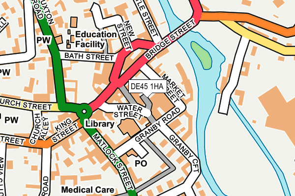 DE45 1HA map - OS OpenMap – Local (Ordnance Survey)