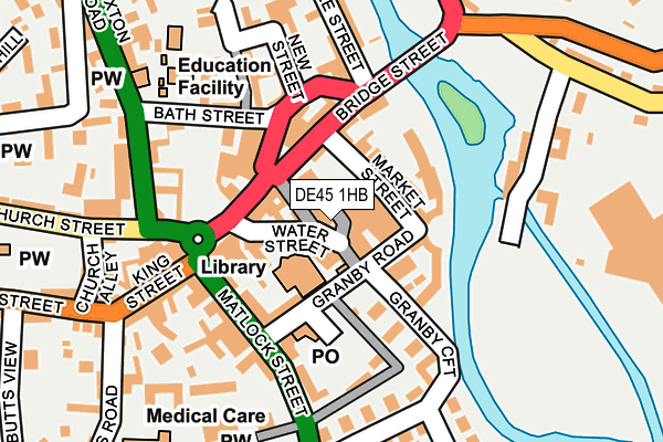 DE45 1HB map - OS OpenMap – Local (Ordnance Survey)