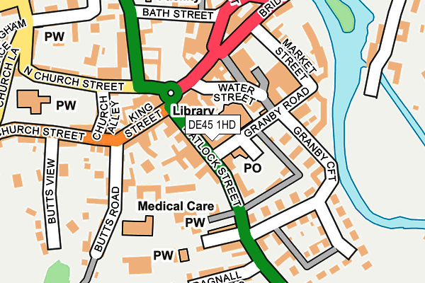 DE45 1HD map - OS OpenMap – Local (Ordnance Survey)