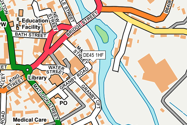 DE45 1HF map - OS OpenMap – Local (Ordnance Survey)
