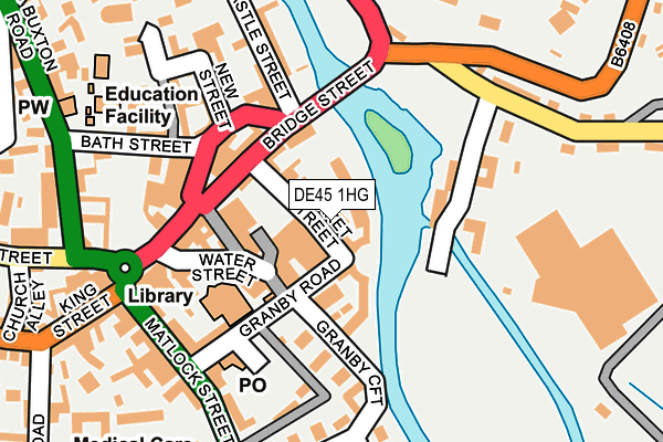 DE45 1HG map - OS OpenMap – Local (Ordnance Survey)