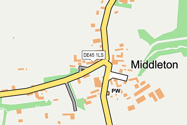 DE45 1LS map - OS OpenMap – Local (Ordnance Survey)