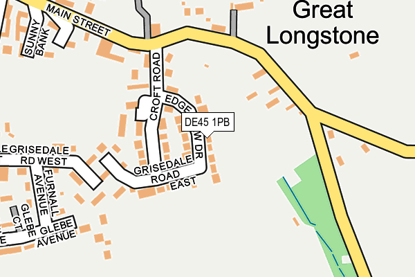 DE45 1PB map - OS OpenMap – Local (Ordnance Survey)