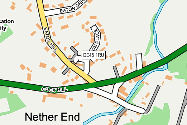 DE45 1RU map - OS OpenMap – Local (Ordnance Survey)