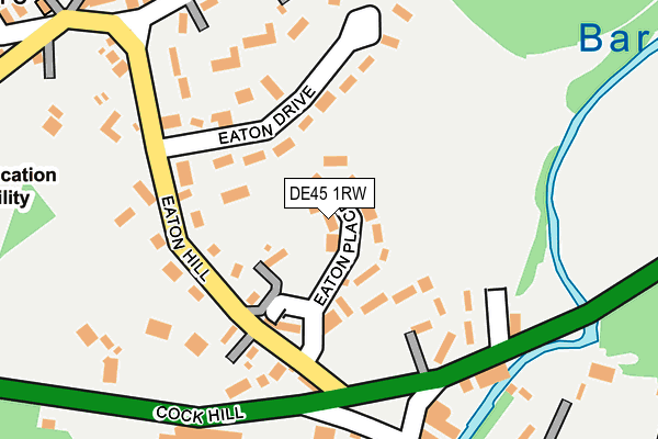 DE45 1RW map - OS OpenMap – Local (Ordnance Survey)