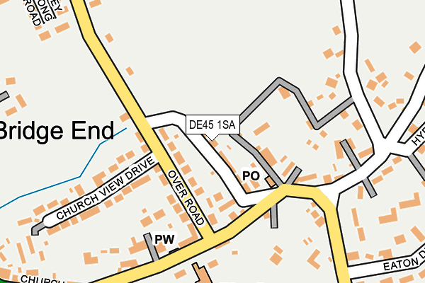 DE45 1SA map - OS OpenMap – Local (Ordnance Survey)