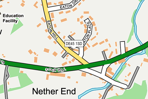 DE45 1SD map - OS OpenMap – Local (Ordnance Survey)