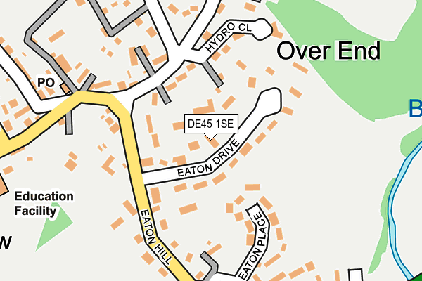 DE45 1SE map - OS OpenMap – Local (Ordnance Survey)
