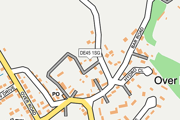 DE45 1SG map - OS OpenMap – Local (Ordnance Survey)