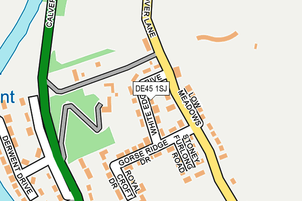 DE45 1SJ map - OS OpenMap – Local (Ordnance Survey)