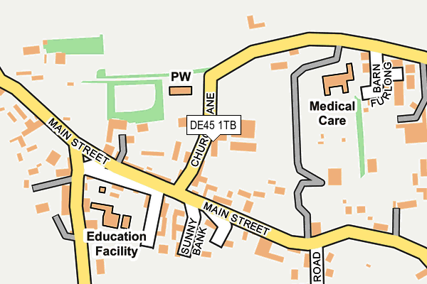 Map of CHURCH LANE FARM LIMITED at local scale