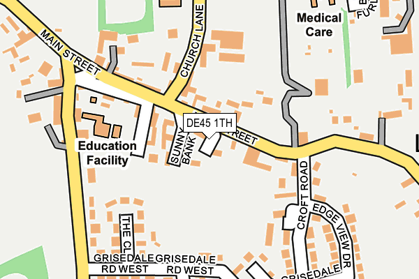 DE45 1TH map - OS OpenMap – Local (Ordnance Survey)
