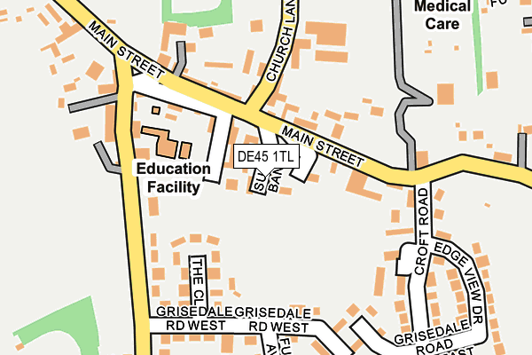 DE45 1TL map - OS OpenMap – Local (Ordnance Survey)