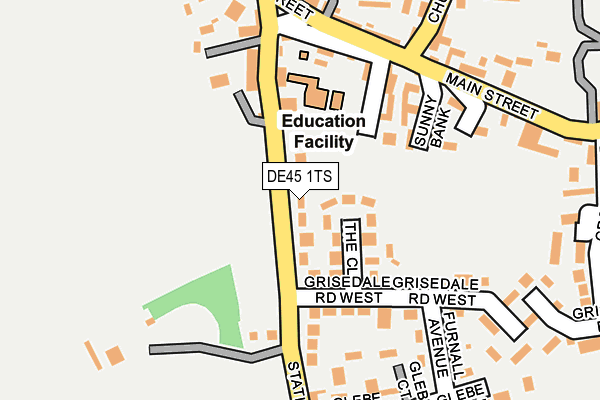 DE45 1TS map - OS OpenMap – Local (Ordnance Survey)