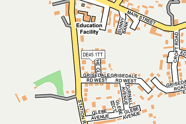 DE45 1TT map - OS OpenMap – Local (Ordnance Survey)