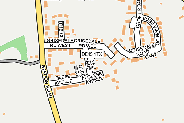 DE45 1TX map - OS OpenMap – Local (Ordnance Survey)