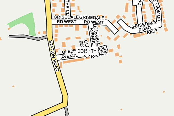 DE45 1TY map - OS OpenMap – Local (Ordnance Survey)