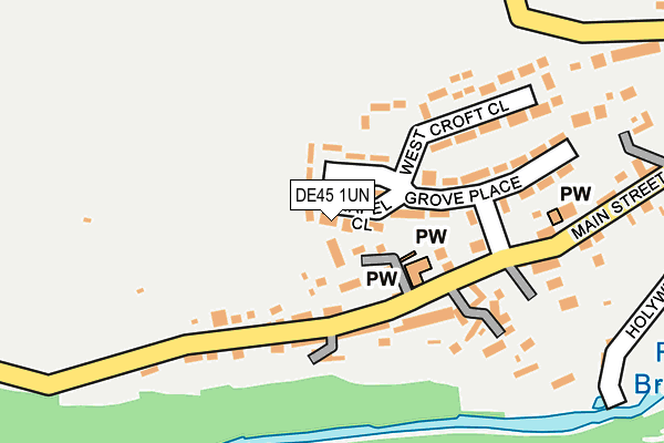 DE45 1UN map - OS OpenMap – Local (Ordnance Survey)