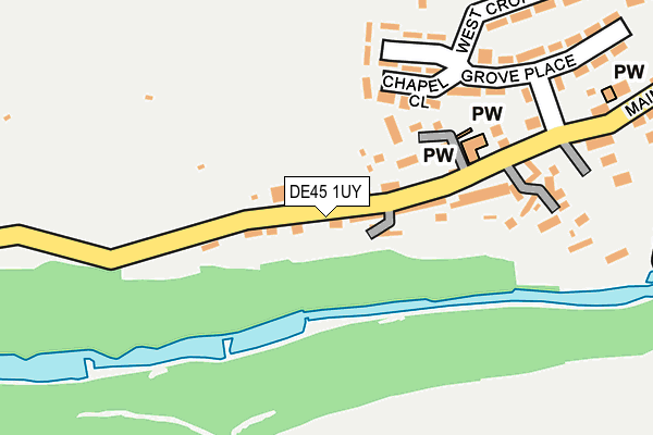 DE45 1UY map - OS OpenMap – Local (Ordnance Survey)