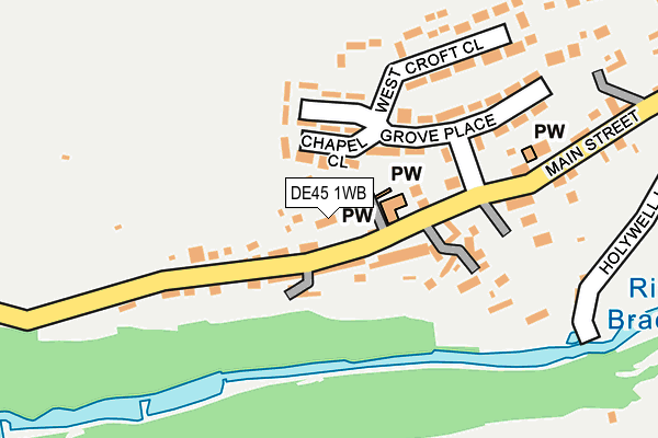 DE45 1WB map - OS OpenMap – Local (Ordnance Survey)