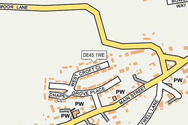 DE45 1WE map - OS OpenMap – Local (Ordnance Survey)