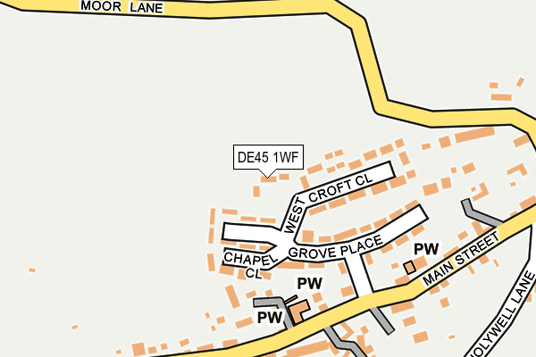 DE45 1WF map - OS OpenMap – Local (Ordnance Survey)