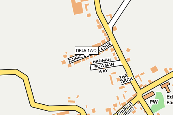 DE45 1WQ map - OS OpenMap – Local (Ordnance Survey)