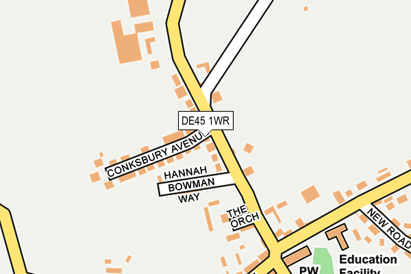 DE45 1WR map - OS OpenMap – Local (Ordnance Survey)