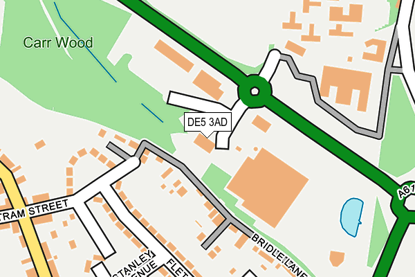 DE5 3AD map - OS OpenMap – Local (Ordnance Survey)