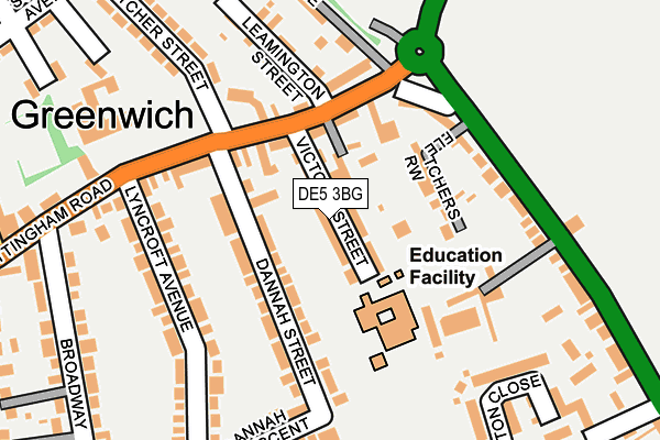 DE5 3BG map - OS OpenMap – Local (Ordnance Survey)